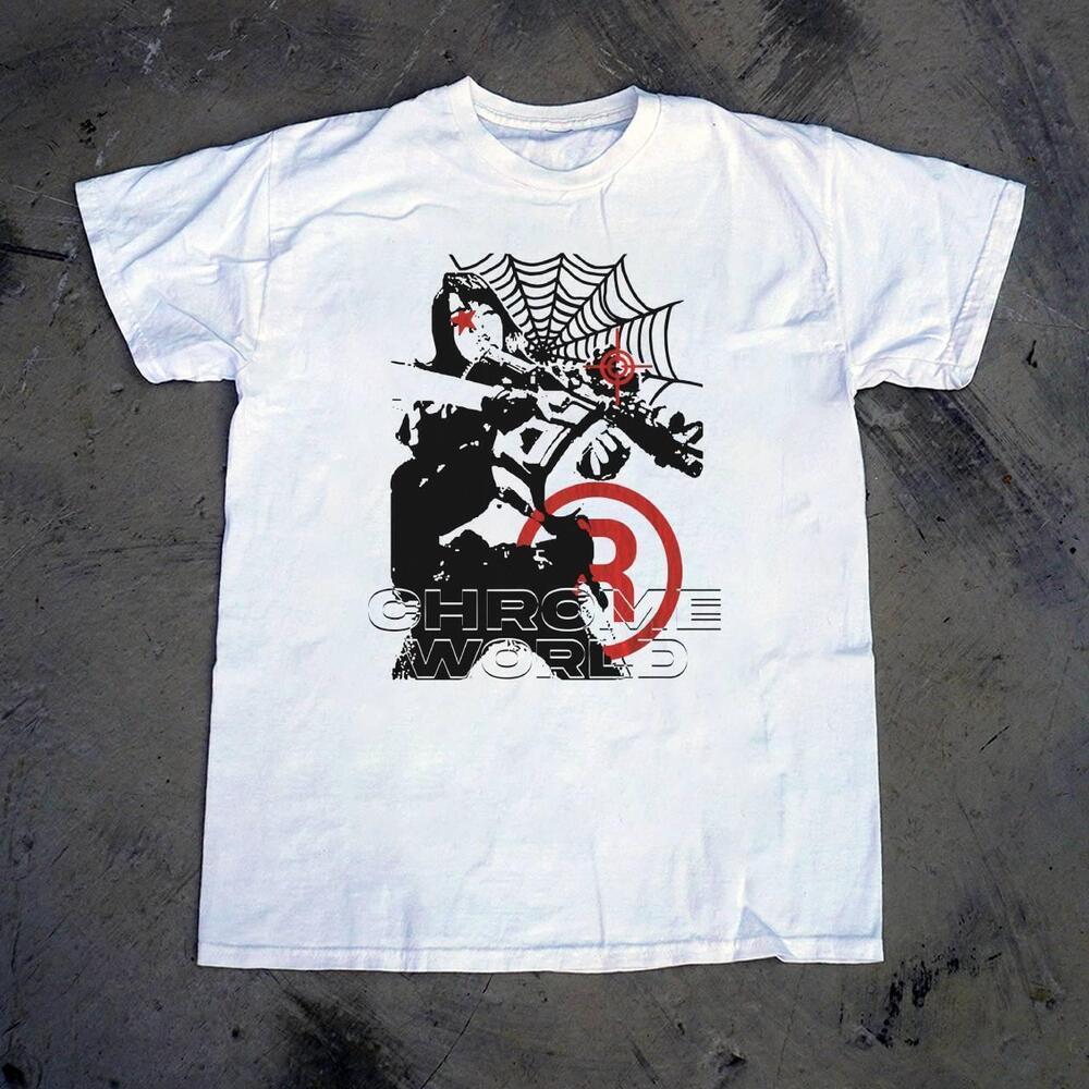 Y2K Chrome World White T-Shirt